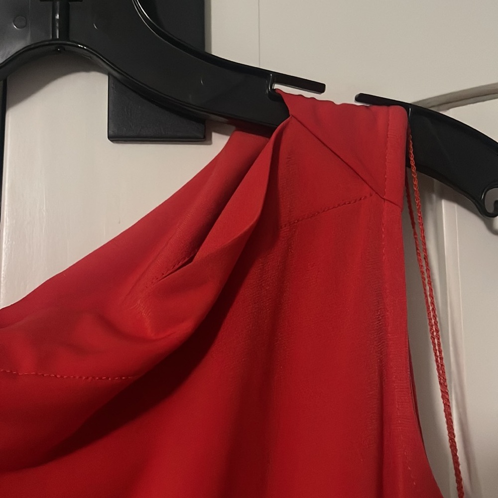 The Limited Red and Pink Colorblock Dress - Picture 2 of 4